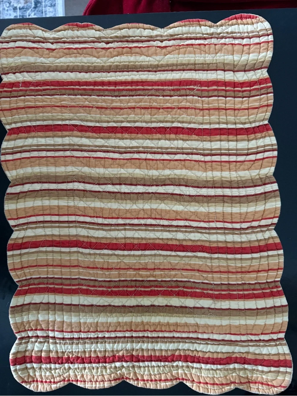Vintage Pottery Barn reversible quilted placemats. Set of 8